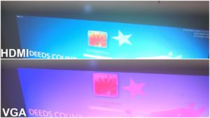 VGA reddish projector image issue